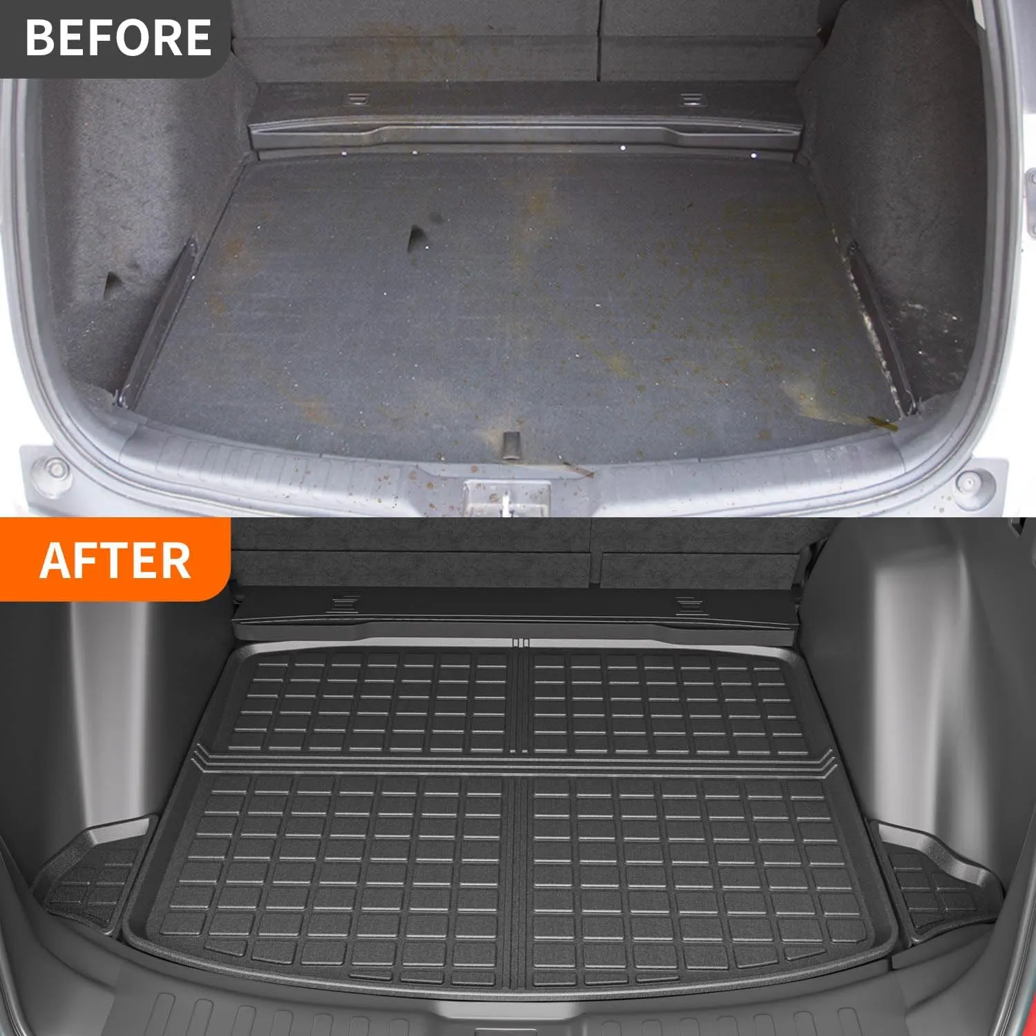 powoq Fuel Trunk Mat Compatible with 2017-2022 Honda CRV Cargo Mat All Weather Cargo Liner Replacement for 2017-2019 2020 2021 2022 Honda CRV Accessories (Fit 17-22 Fuel Model, Trunk Mat)