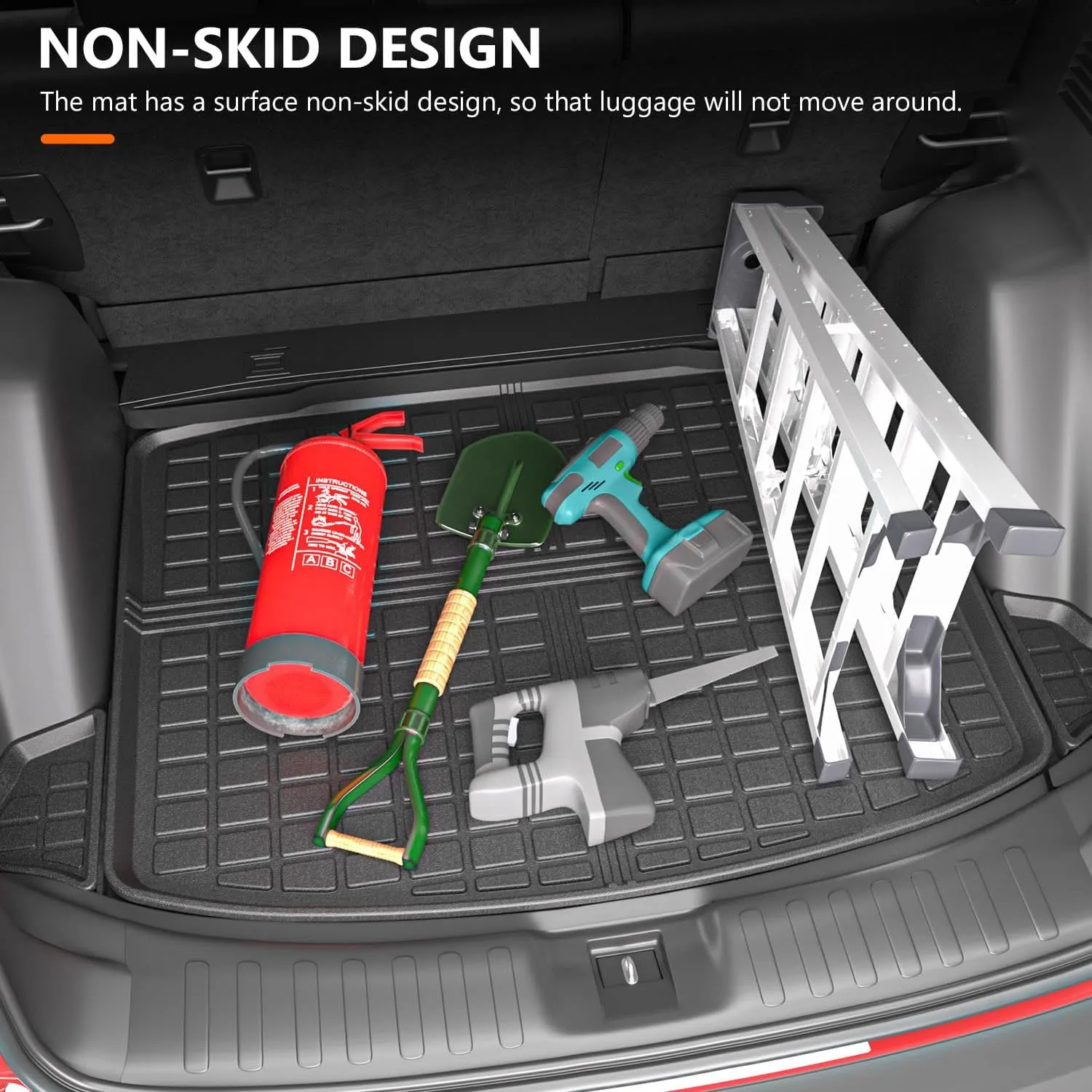 powoq Fuel Trunk Mat Compatible with 2017-2022 Honda CRV Cargo Mat All Weather Cargo Liner Replacement for 2017-2019 2020 2021 2022 Honda CRV Accessories (Fit 17-22 Fuel Model, Trunk Mat)