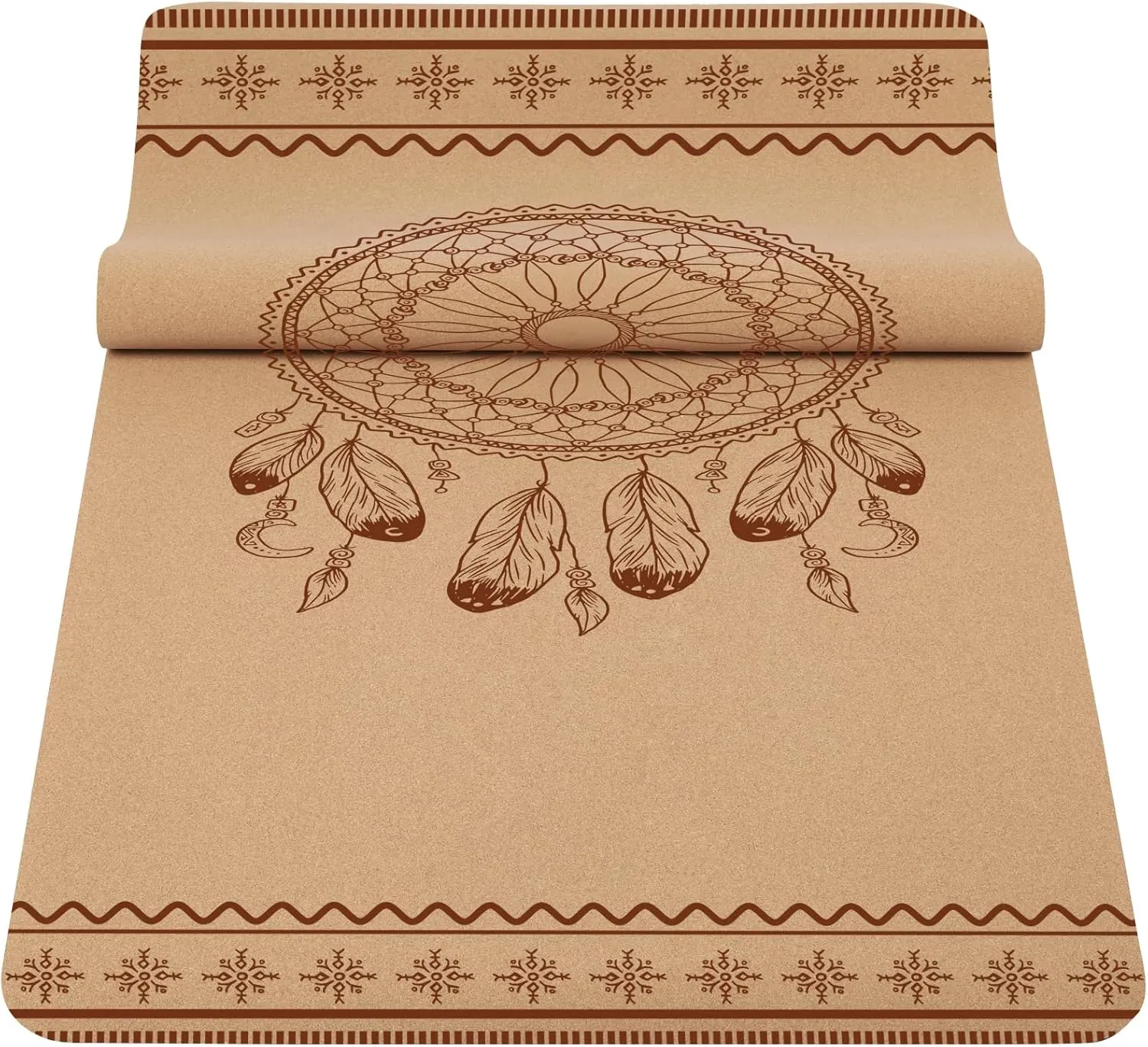 Premium Cork Yoga Mat Non Slip Thick Cork Exercise & Fitness Mat for Yoga, Pilates, & Home Workouts(72" x 24" x 5mm Thick)
