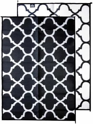 Premium Outdoor RV Patio Mat – Extra Thick 5mm Recycled Polypropylene Rug – Heavy-Duty, Waterproof, Reversible – Luxury Mat for Camping, Beach, Deck, Campsite