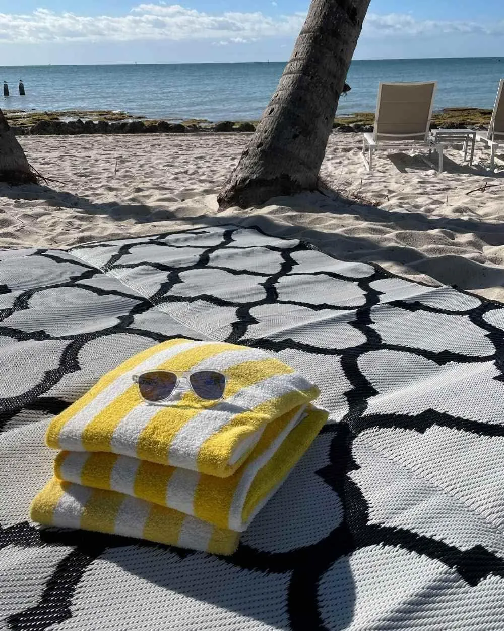 Premium Outdoor RV Patio Mat – Extra Thick 5mm Recycled Polypropylene Rug – Heavy-Duty, Waterproof, Reversible – Luxury Mat for Camping, Beach, Deck, Campsite