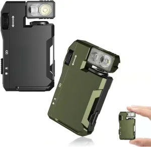 Priormer Flashlight, G5 EDC Light 400 Lumens, Compact Rechargeable Flashlight with 180° Rotatable Head, Multi-Mode LED, Ultra-Bright Keychain Torch for Camping, Hiking, Emergency (Black)