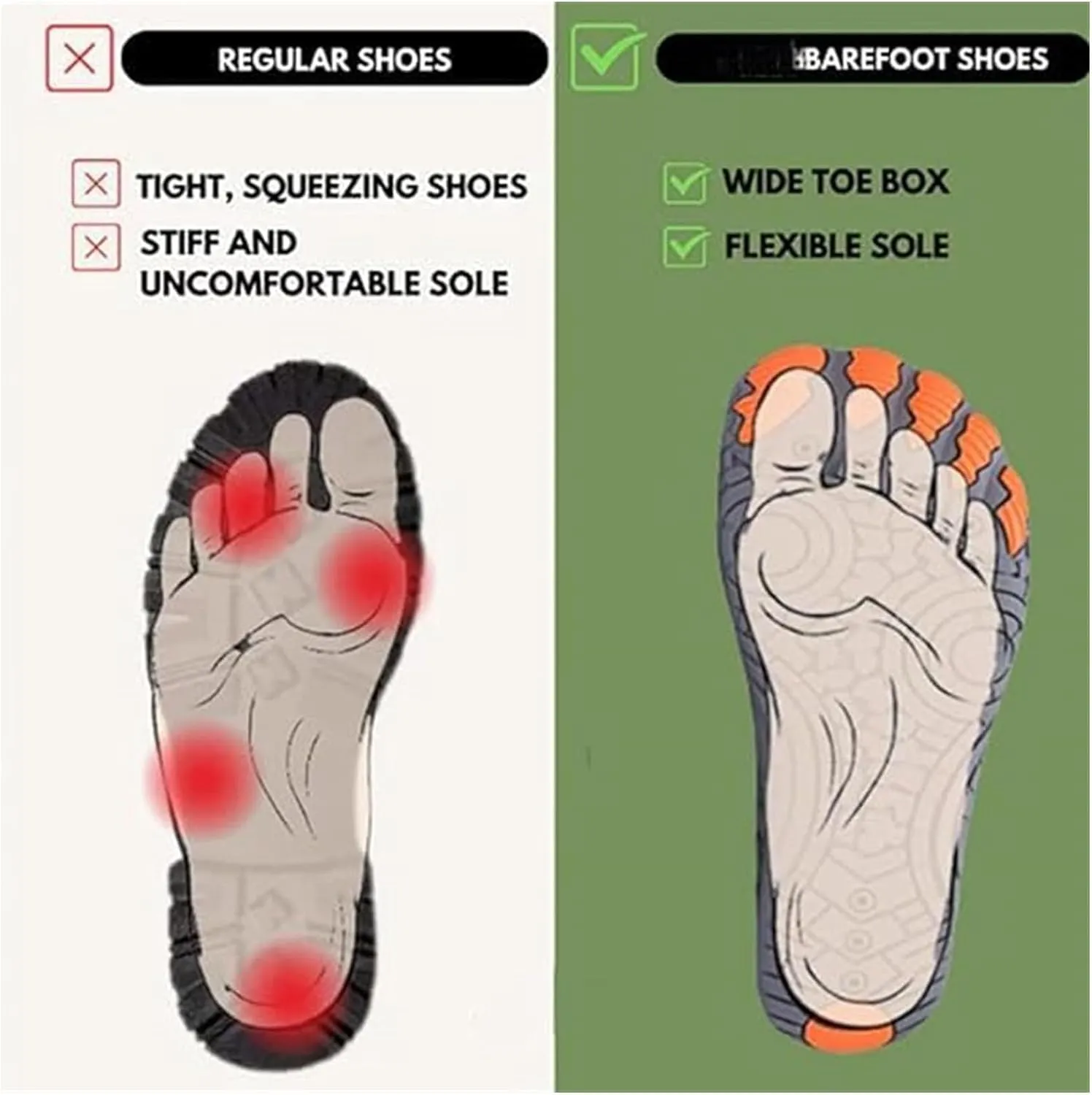 Pro Barefoot Hiking Shoes for Women & Men - Minimalist, Breathable, Quick-Dry, Zero Drop, Non-Slip Trail Running Footwear with Wide Toe Box