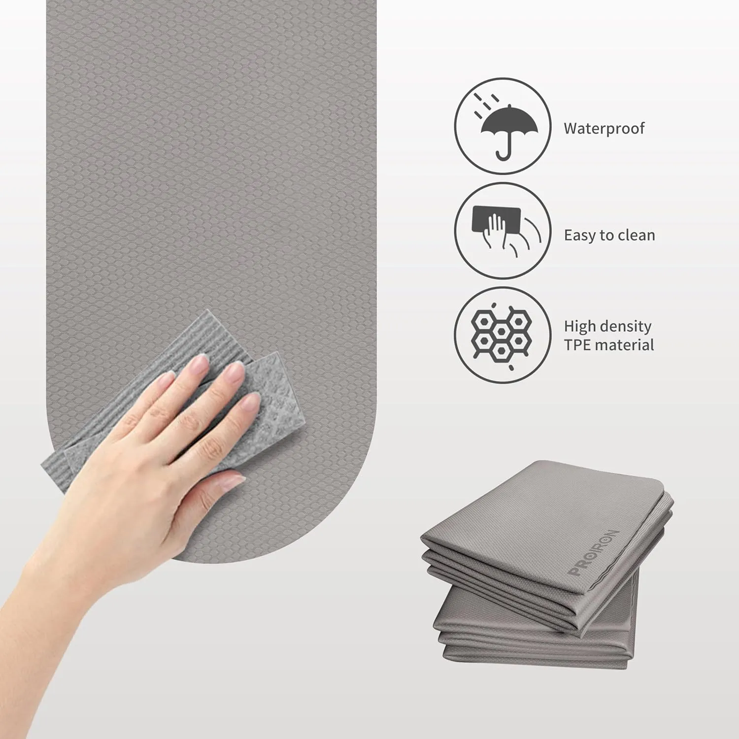 PROIRON Foldable 72“x24"x0.24”(6mm) TPE Yoga Mat,NOT PVC!!!-Folding Yoga Mat Thick for Home Workout & Travel, Eco-Friendly TPE Non Slip Yoga Mats with Storage Bag,Portable Yoga Mat for Home Gym, Pilates, Fitness,Stretching