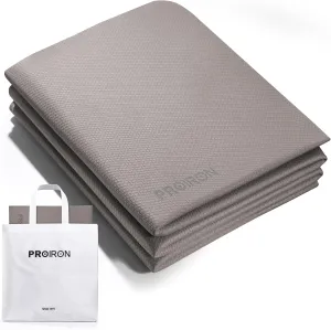 PROIRON Foldable 72“x24"x0.24”(6mm) TPE Yoga Mat,NOT PVC!!!-Folding Yoga Mat Thick for Home Workout & Travel, Eco-Friendly TPE Non Slip Yoga Mats with Storage Bag,Portable Yoga Mat for Home Gym, Pilates, Fitness,Stretching