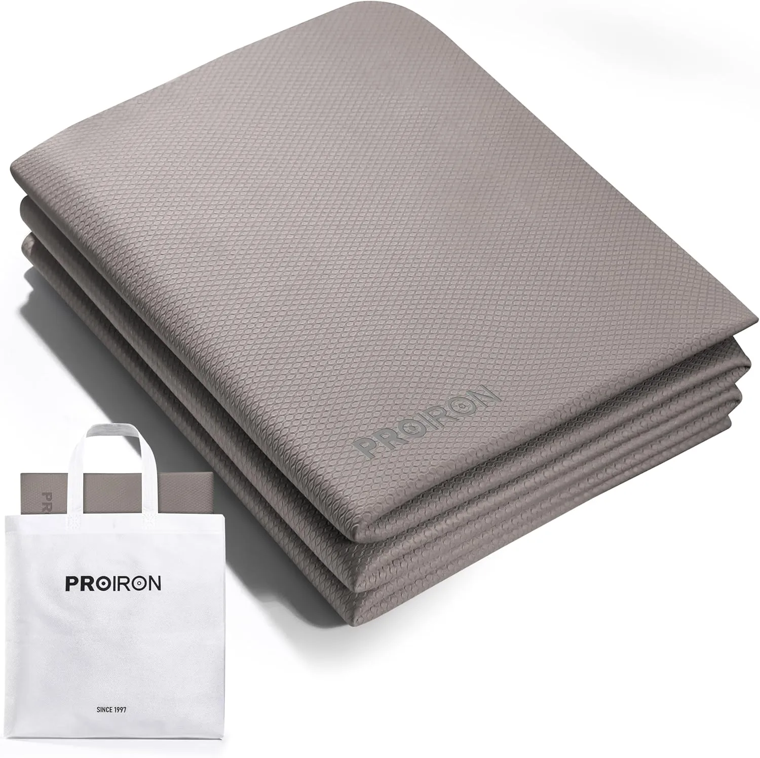 PROIRON Foldable 72“x24"x0.24”(6mm) TPE Yoga Mat,NOT PVC!!!-Folding Yoga Mat Thick for Home Workout & Travel, Eco-Friendly TPE Non Slip Yoga Mats with Storage Bag,Portable Yoga Mat for Home Gym, Pilates, Fitness,Stretching