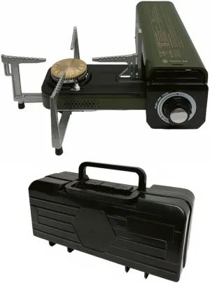 Prolinemax Green Portable Folding Single Burner Butane Stove 7,250 BTU Foldable Camping Stove