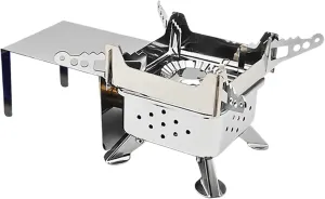 Propane Camping Stove - Outdoor Cooking Stove, Travel Propane Cooker | Compact Foldable Camp Stove With Windproof Board | Adjustable Stable Energy Saving Outdoor Cooking Accessories For Backpacking Pi