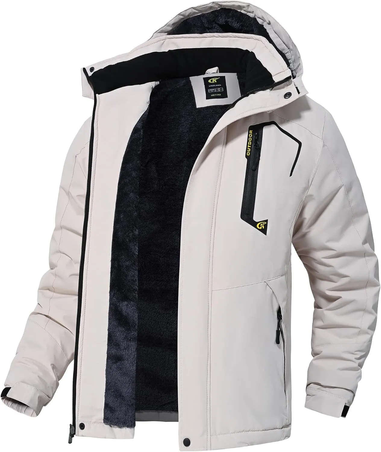 QPNGRP Mens Waterproof Ski Snowboard Jacket Winter Windproof Snow Coat
