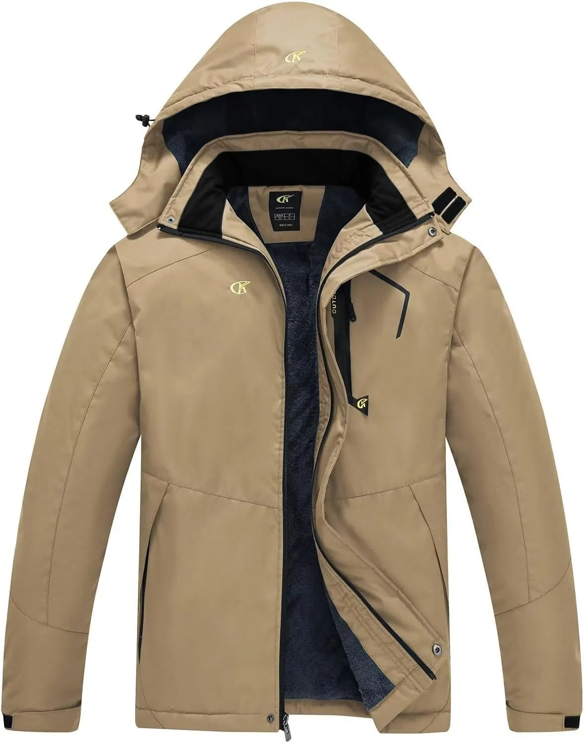 QPNGRP Mens Waterproof Ski Snowboard Jacket Winter Windproof Snow Coat