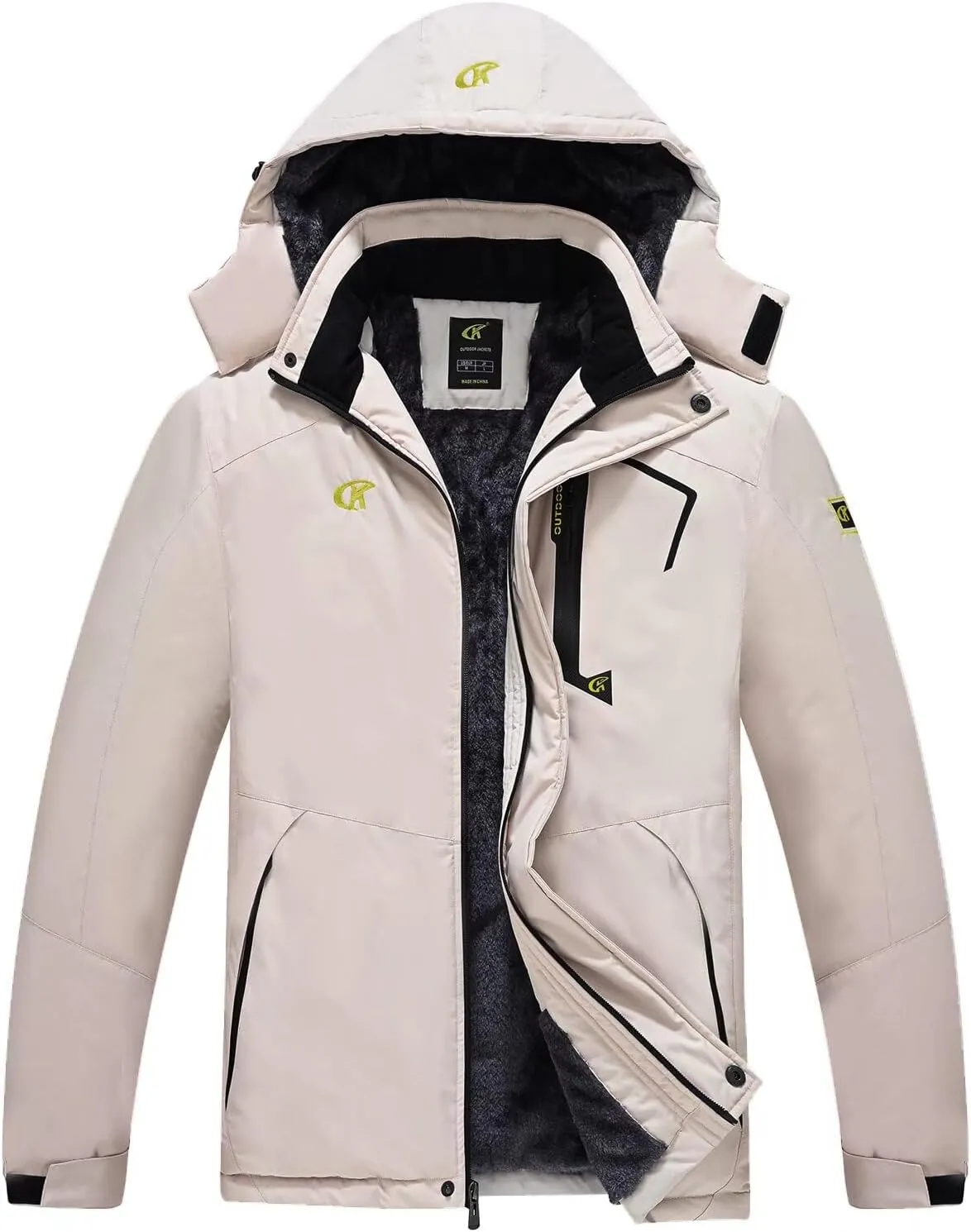 QPNGRP Mens Waterproof Ski Snowboard Jacket Winter Windproof Snow Coat