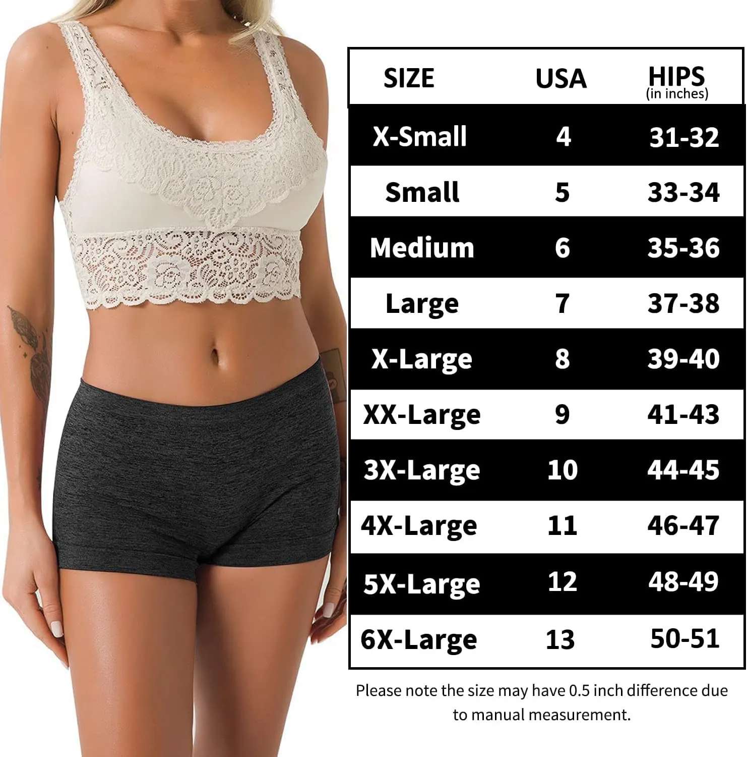 R RUXIA Women's Boyshort Panties Seamless Nylon Underwear Stretch Boxer Briefs 5 Pack