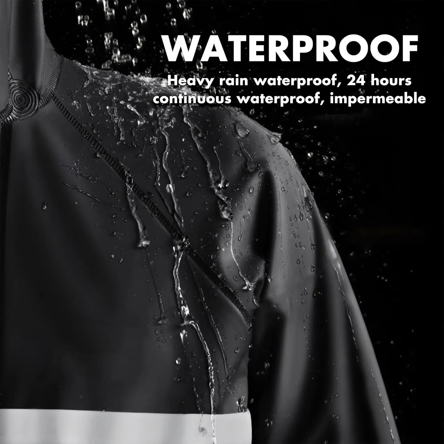 Rain Suit, Breathable Waterproof Jacket and Pant Set Men Women Reflective Rain Gear for Working Cycling Camping