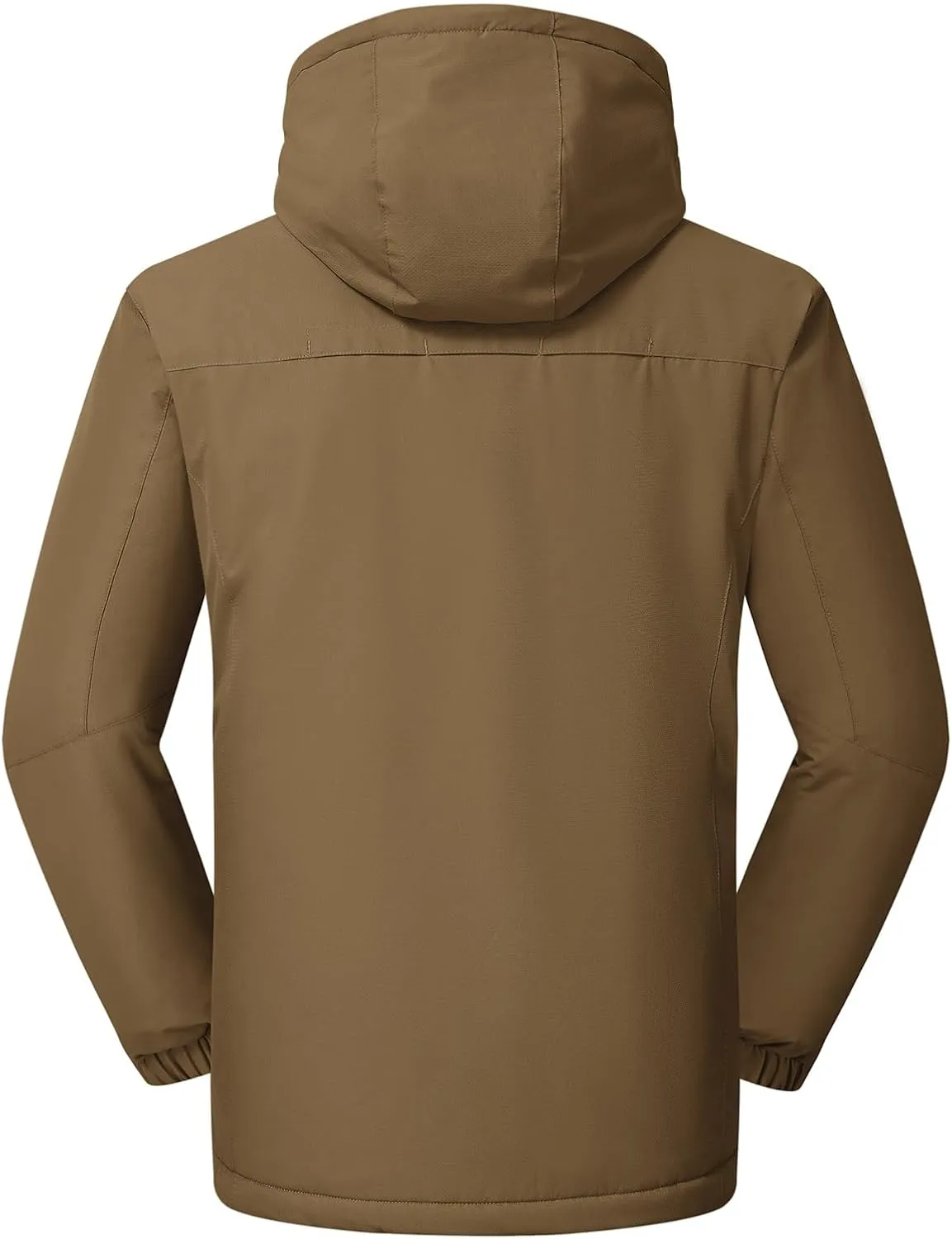Rdruko Men's Ski Snow Jacket Waterproof Winter Insulated Fleece Hooded Outdoor Mountain Coat