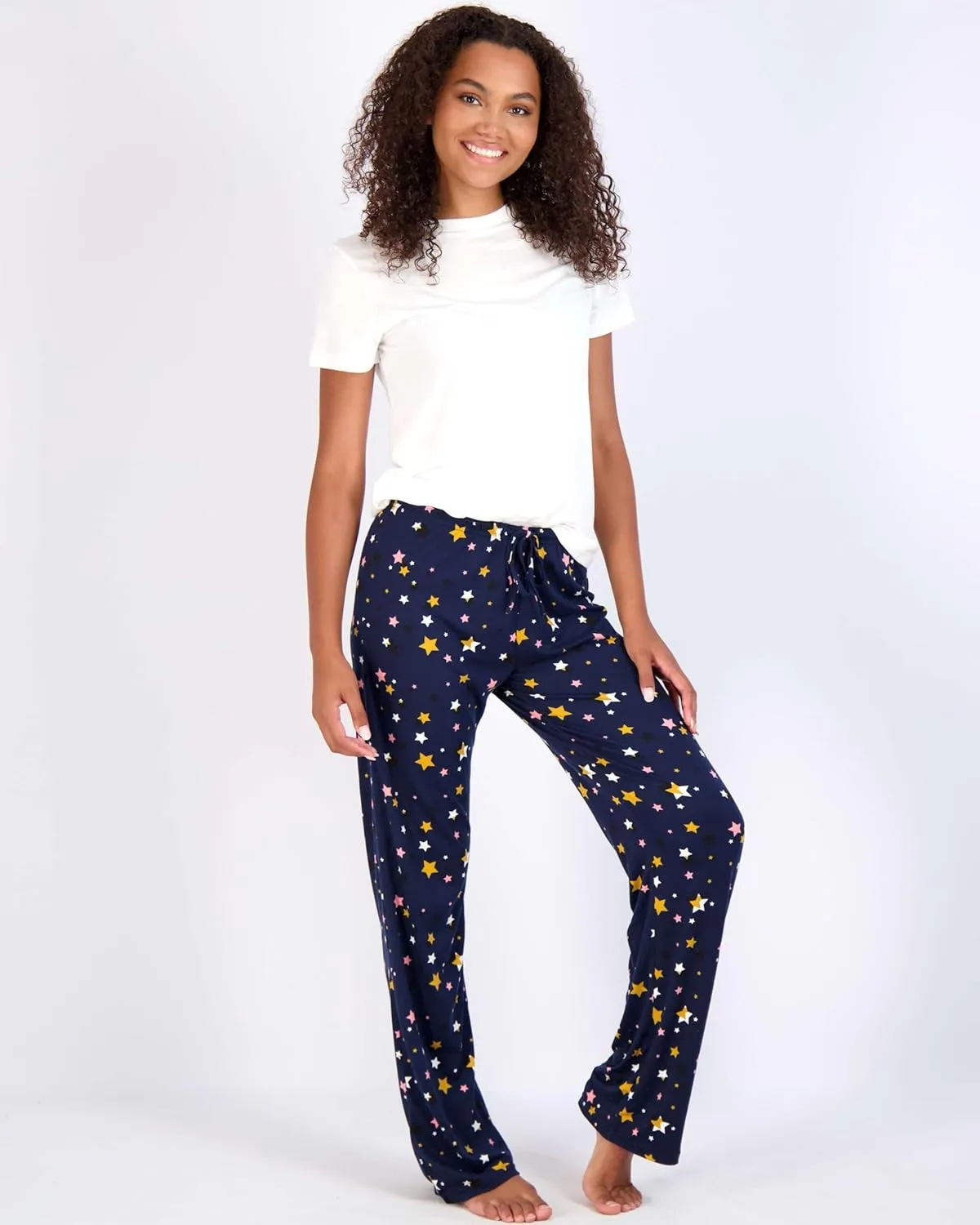 Real Essentials 3 Pack: Women’s Ultra-Soft Comfy Pajama Lounge Pants Sleepwear (Available in Plus Size)