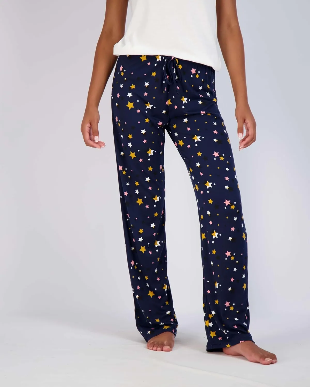 Real Essentials 3 Pack: Women’s Ultra-Soft Comfy Pajama Lounge Pants Sleepwear (Available in Plus Size)
