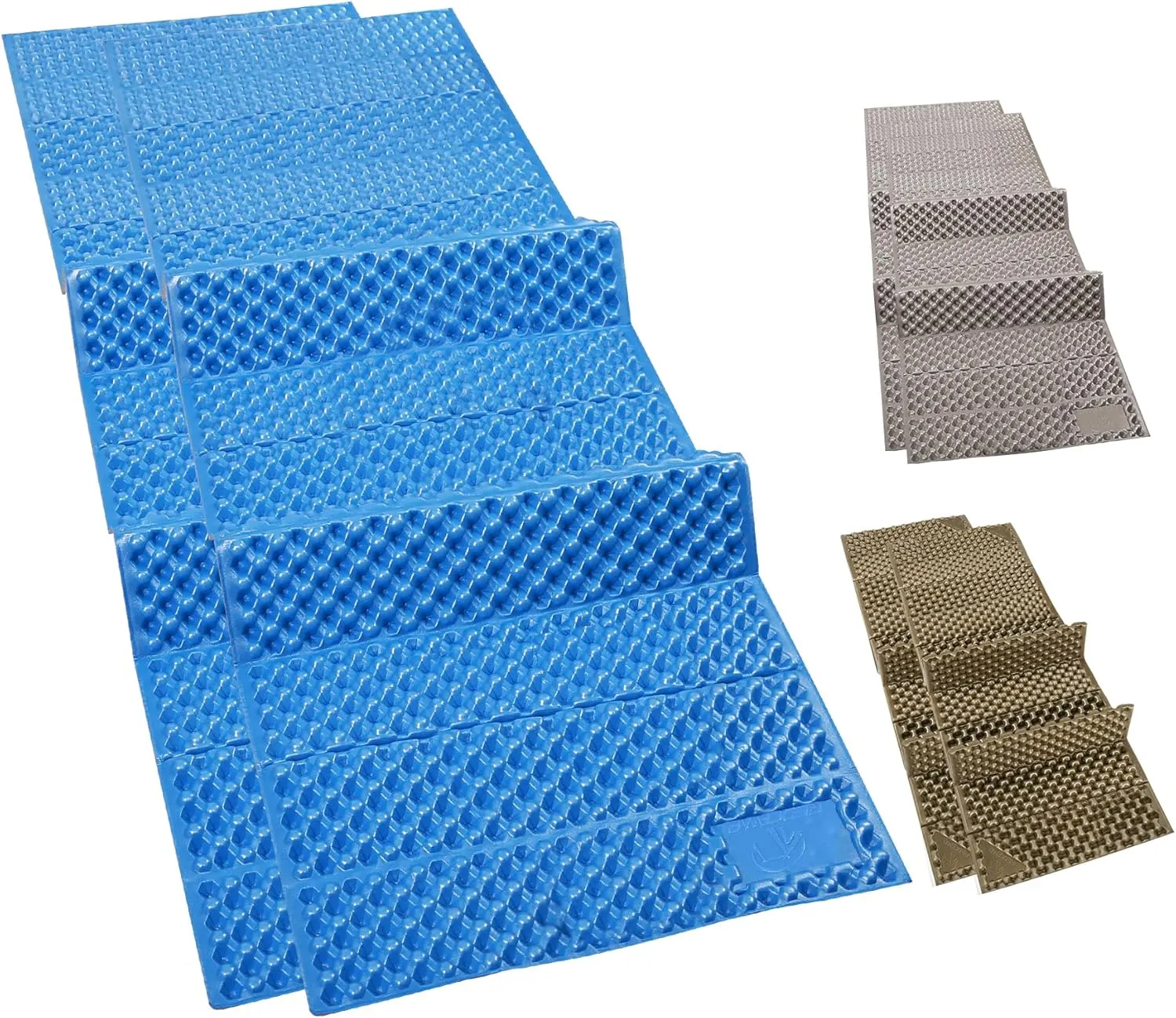 REDCAMP Foldable Foam Camping Pads for Sleeping, Waterproof Closed Cell Foam Camping Sleeping Pad - Ultra-Lightweight for Hiking & Backpacking, R-2.1 Insulated, Royal Blue/Grey/Green/Brown/Khaki