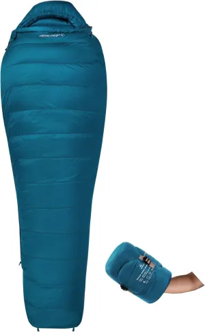 REDCAMP Mummy Goose Down Sleeping Bag Ultralight for Backpacking, 59 Degree F 800 Fill 3 Season Sleeping Bag for Camping Hiking, Cyan/Black