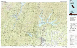 Redding CA topo map, 1:100000 Scale, 30 X 60 Minute, Historical, 1984, Updated 1984, 24.1 x 39.4 in