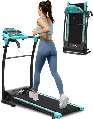 REDLIRO Electric Treadmill Foldable Exercise Walking Machince for Apartment Home/Office Jogging Compact Folding Easy Assembly 12 Preset Program 2 Wheels LCD Display