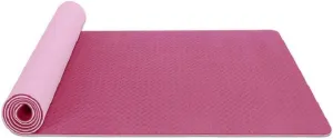 REDSHORE TPE Two-Color Yoga Mat,0.6 inch Thickness Odorless Non-Slip Tear Resistance Rubber with Net Bag,for Yoga Fitness Dance Pilates and Floor Exercises