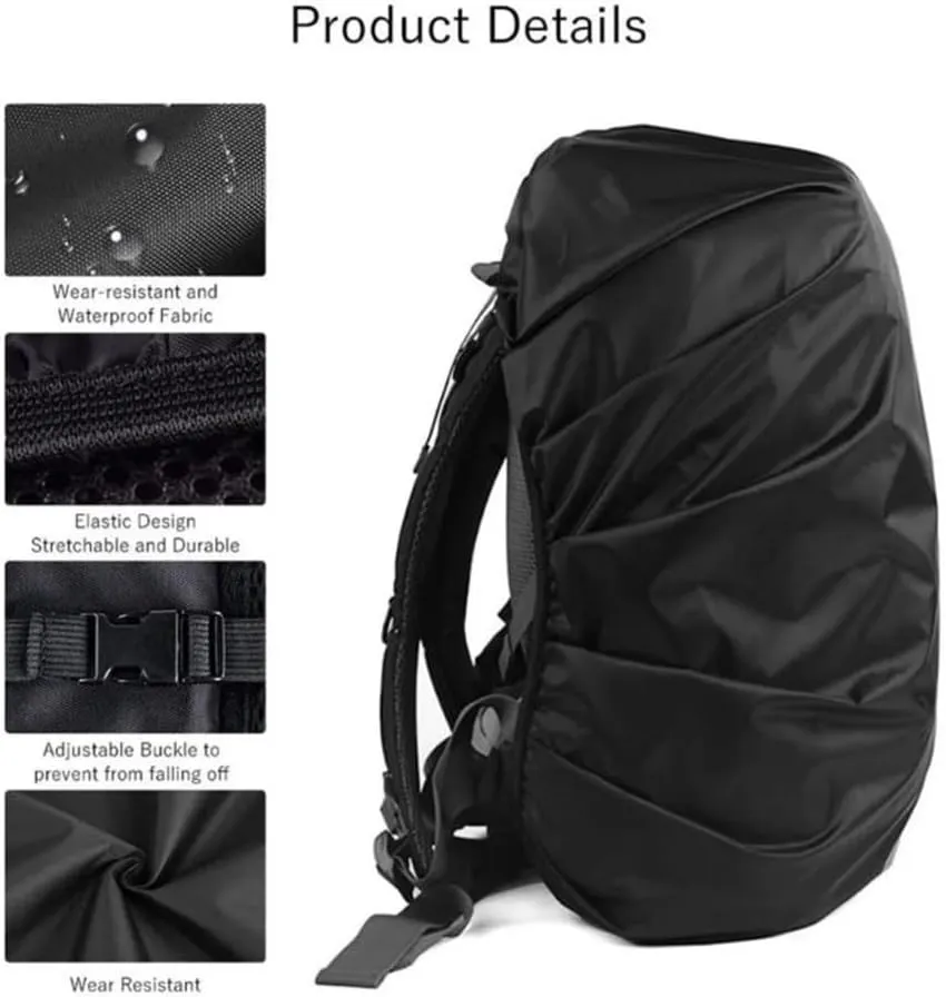 Reflective Waterproof Backpack Rain Cover Outdoor Sport Night Cycling Safety Light Rain Cover Case Bag Outdoor Camping Hiking