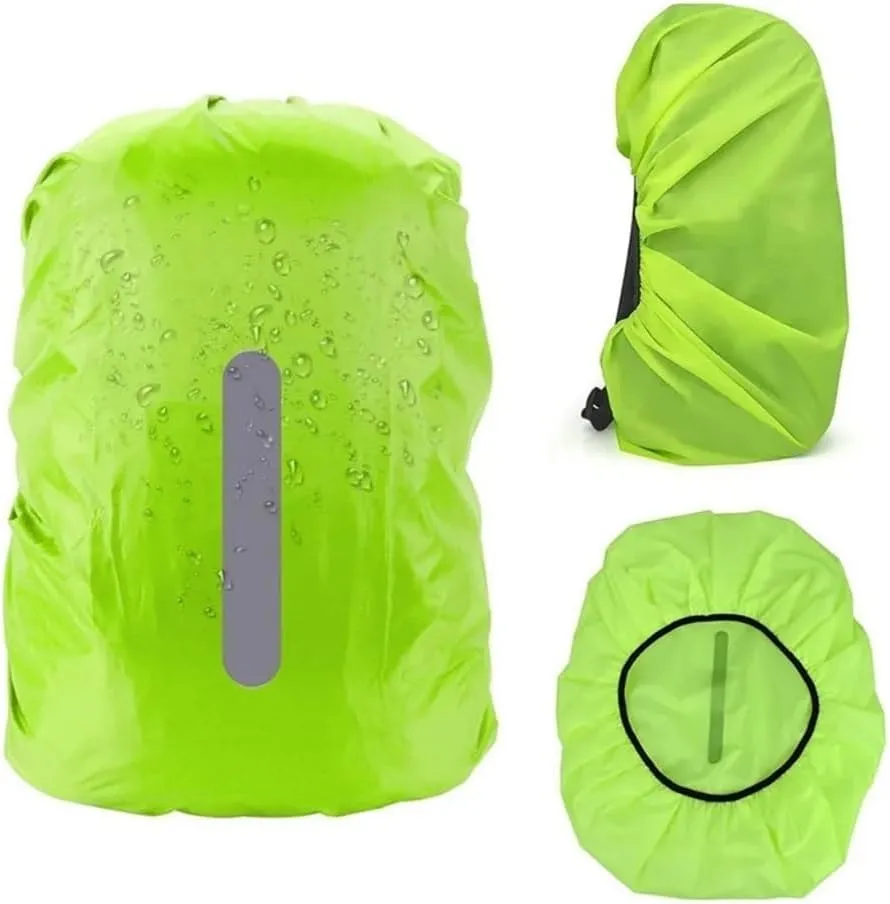 Reflective Waterproof Backpack Rain Cover Outdoor Sport Night Cycling Safety Light Rain Cover Case Bag Outdoor Camping Hiking