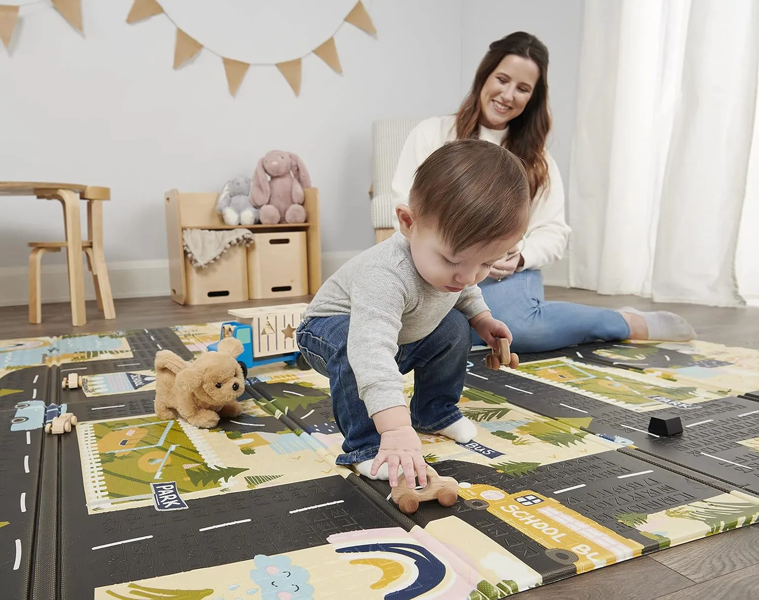 Regalo Play Mat, Foldable & Reversible, Waterproof, Blue , X-Large (Pack of 1)