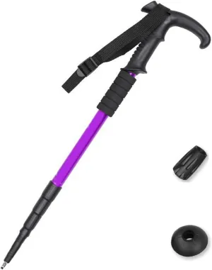 Regulable Aluminum Hiking Stick Portables Ergonomic Bents Handle Trekking Poles for Hiking and Outdoor