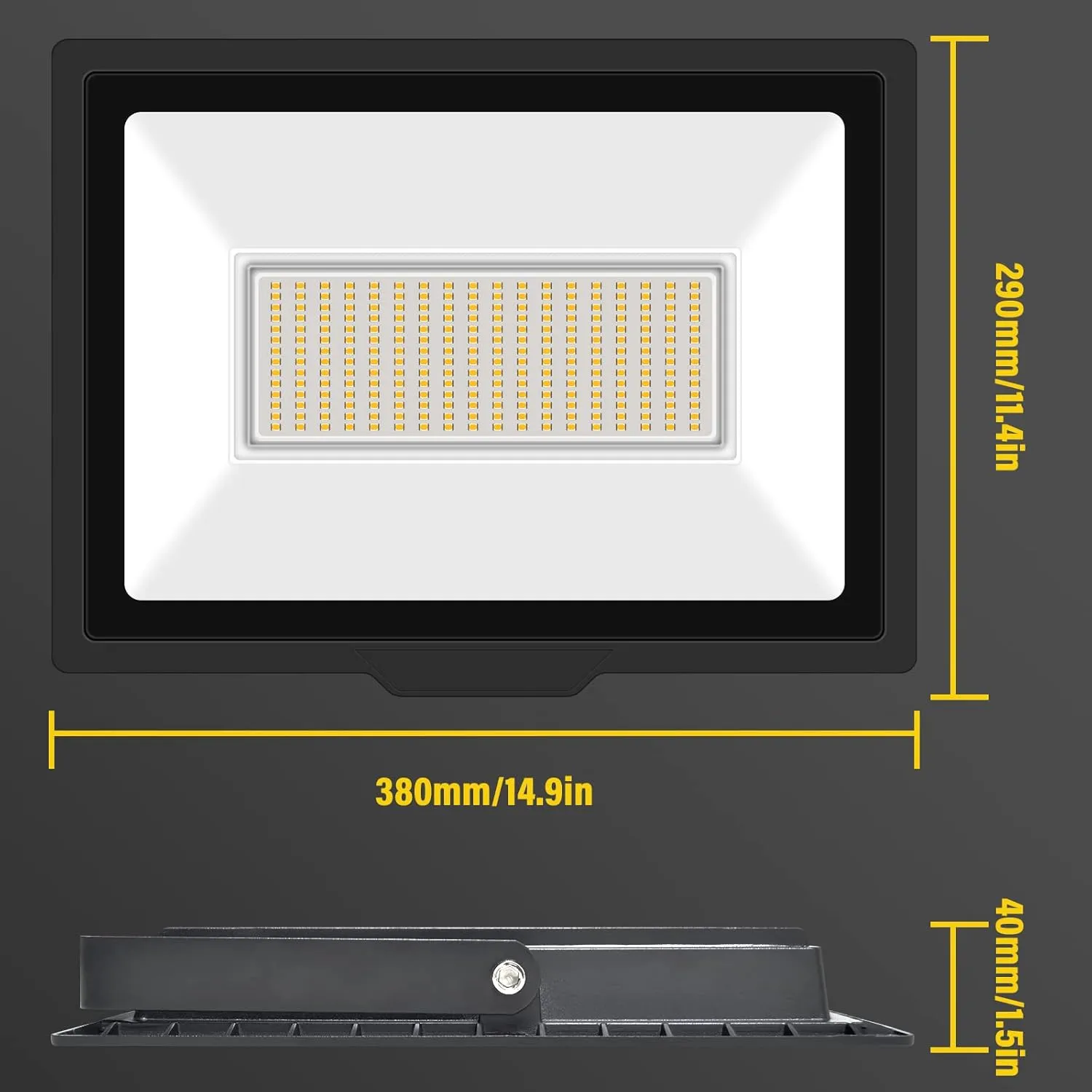RIGIDON 200W LED Flood Light Outdoor 20000LM Super Bright Outdoor Lights 4000K Daylight Warm White IP66 Waterproof Security Lights for Garden, Garage, Yard, Sports Ground, Patio, Pathway Porch