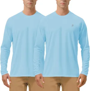 Roadbox Mens UPF 50  UV Sun Protection Shirts Outdoor Long Sleeve SPF Rash Guard for Fishing Hiking Swimming Running
