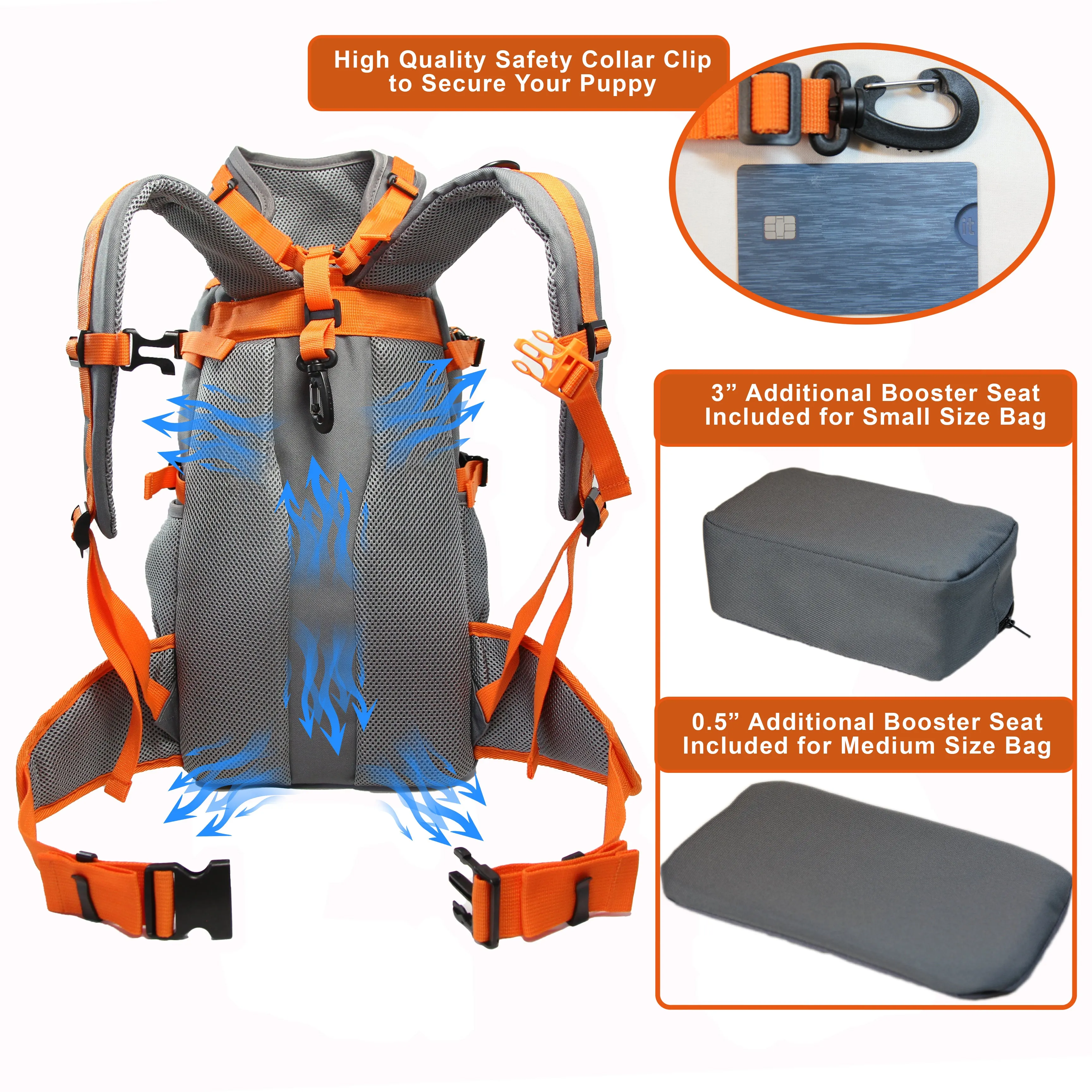 Roamer Dog Backpack - Grey