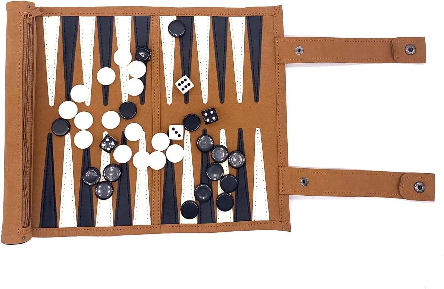 Roll-up Portable Suede Backgammon Game Set, Foldable Travel Backgammon Games, Portable Lightweight Backgammon Game for RV Travel, Cruise, Airplane, Camping, Backpacking, Road Trips