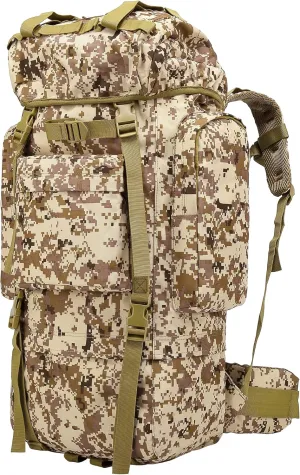RORA&YANEAR 65 liters camping trekking military tactical backpack travel backpack hunting backpack (沙漠数码)