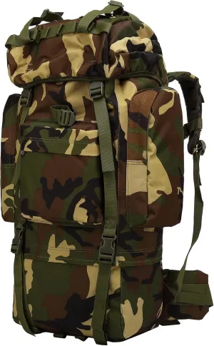 RORA&YANEAR 65 liters camping trekking military tactical backpack travel backpack hunting backpack (丛林迷彩)