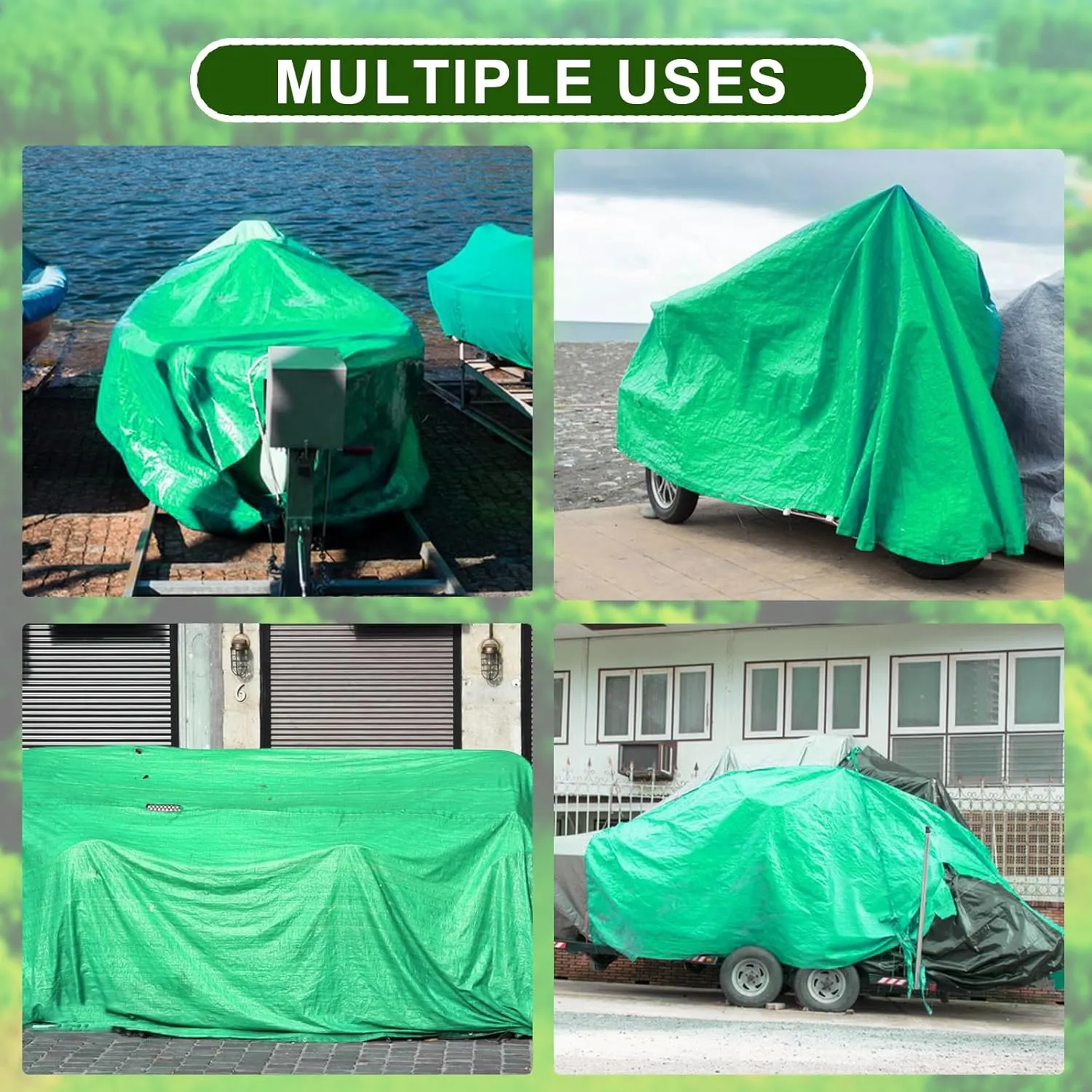 Round Pool Tarps for Above Ground Pools - Solar Cover / Liner Pad, Anti-Puncture Protector Mats (11 FT)