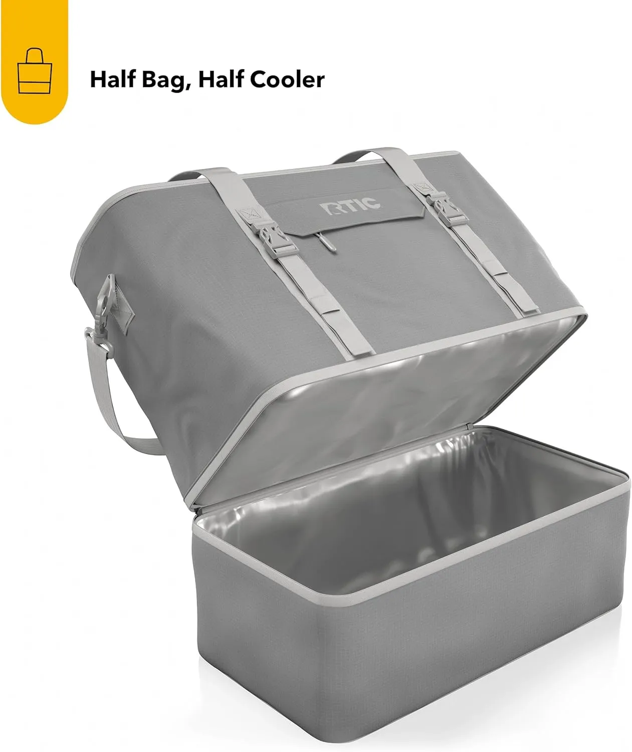RTIC 2-in-1 Chillout Bag Soft Insulated Cooler Tote, Portable, for Lunch, Beach, Travel, Drink, Beverage, Car, Camping, Picnic, 24-Can Capacity,