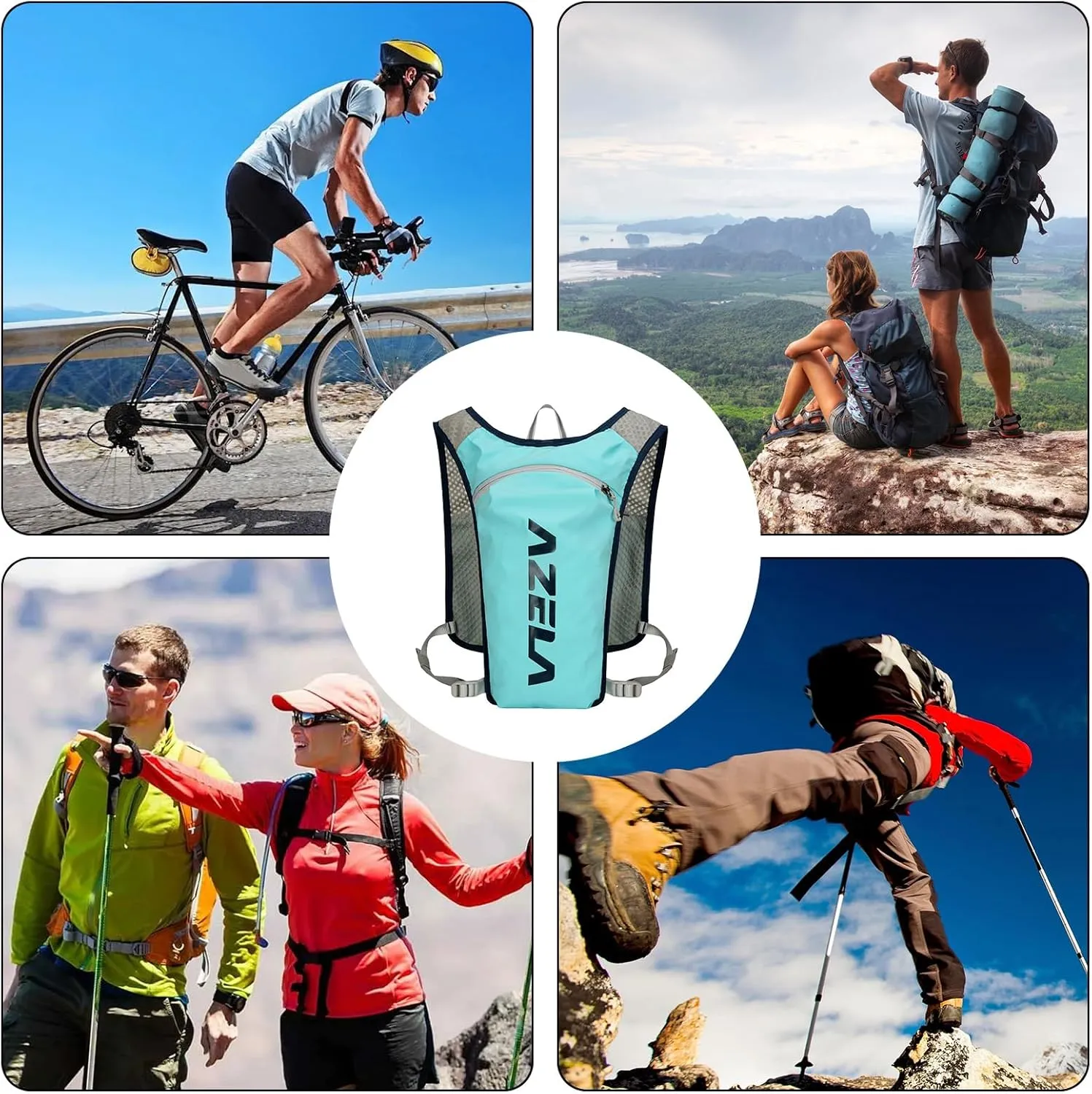 Running Vest,Hydration Running Vest Without Water Bladder & Water Bottle,Hiking Running Backpack for Men and Women
