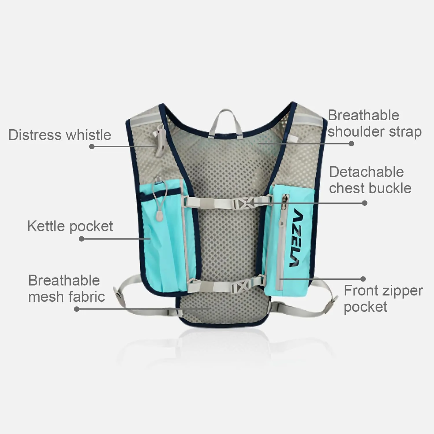 Running Vest,Hydration Running Vest Without Water Bladder & Water Bottle,Hiking Running Backpack for Men and Women