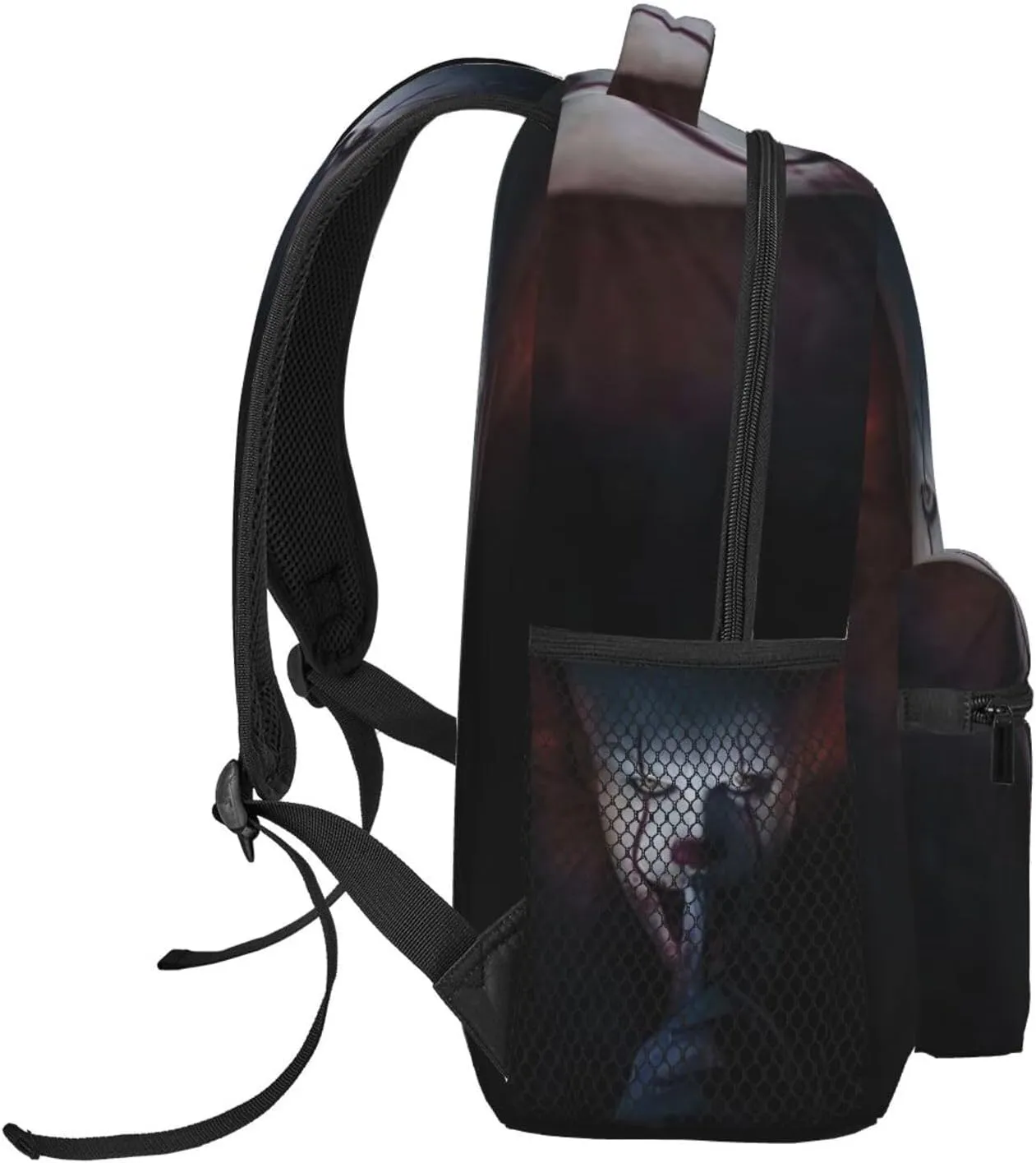 S-tephen King's IT Casual Student Backpack With Adjustable Shoulder Straps And Cushioned Back For Comfort Black