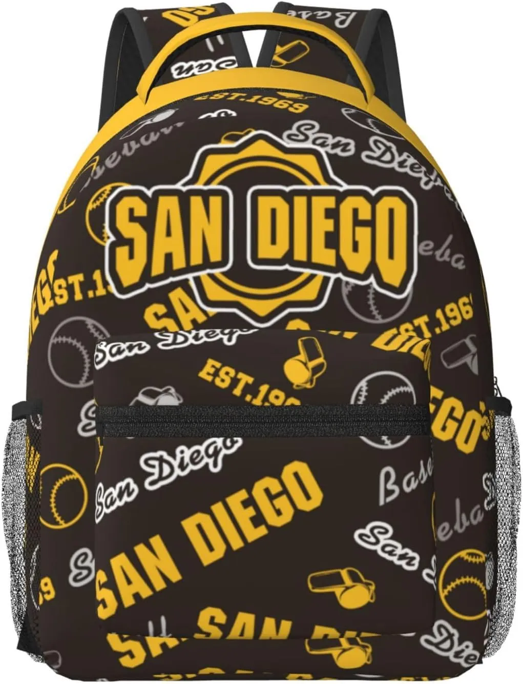 San Diego Backpack for Boys and Girls, Laptop Backpack for Men and Women, Large Capacity Lightning Bookbag Waterproof Adjustable School Bags for Travel Daypack Laptop Sport Bag