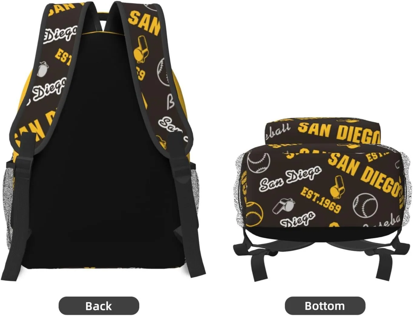 San Diego Backpack for Boys and Girls, Laptop Backpack for Men and Women, Large Capacity Lightning Bookbag Waterproof Adjustable School Bags for Travel Daypack Laptop Sport Bag