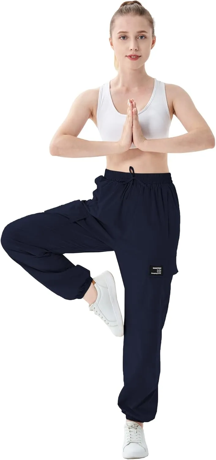 SANGTREE Girls & Women's Waterproof Outdoor Casual Cargo Jogger Pants