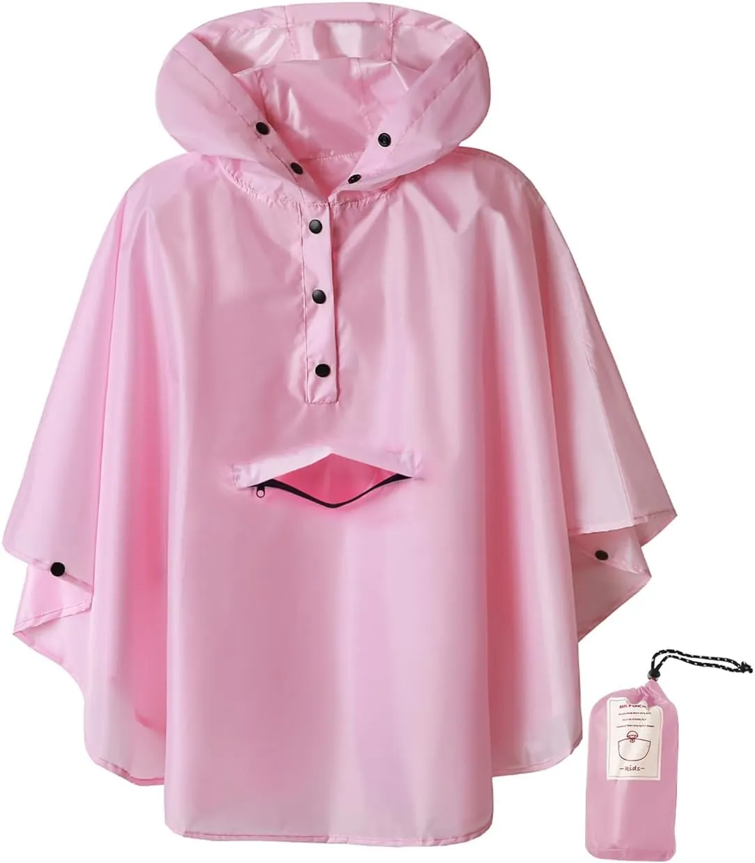 SaphiRose Lightweight Kids Rain Poncho Jacket Waterproof Outwear Rain Coat
