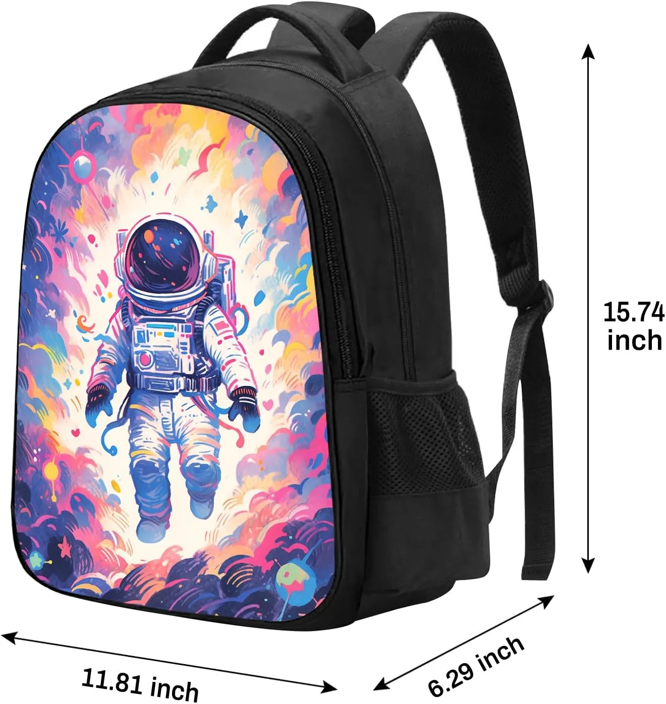 SARA NELL Astronaut Backpack for Kids - Space Planet Universe Galaxy Backpack for School Boys, Kindergarten Elementary Kids Backpack, 16 Inches Bookbag with 2 Main Compartments