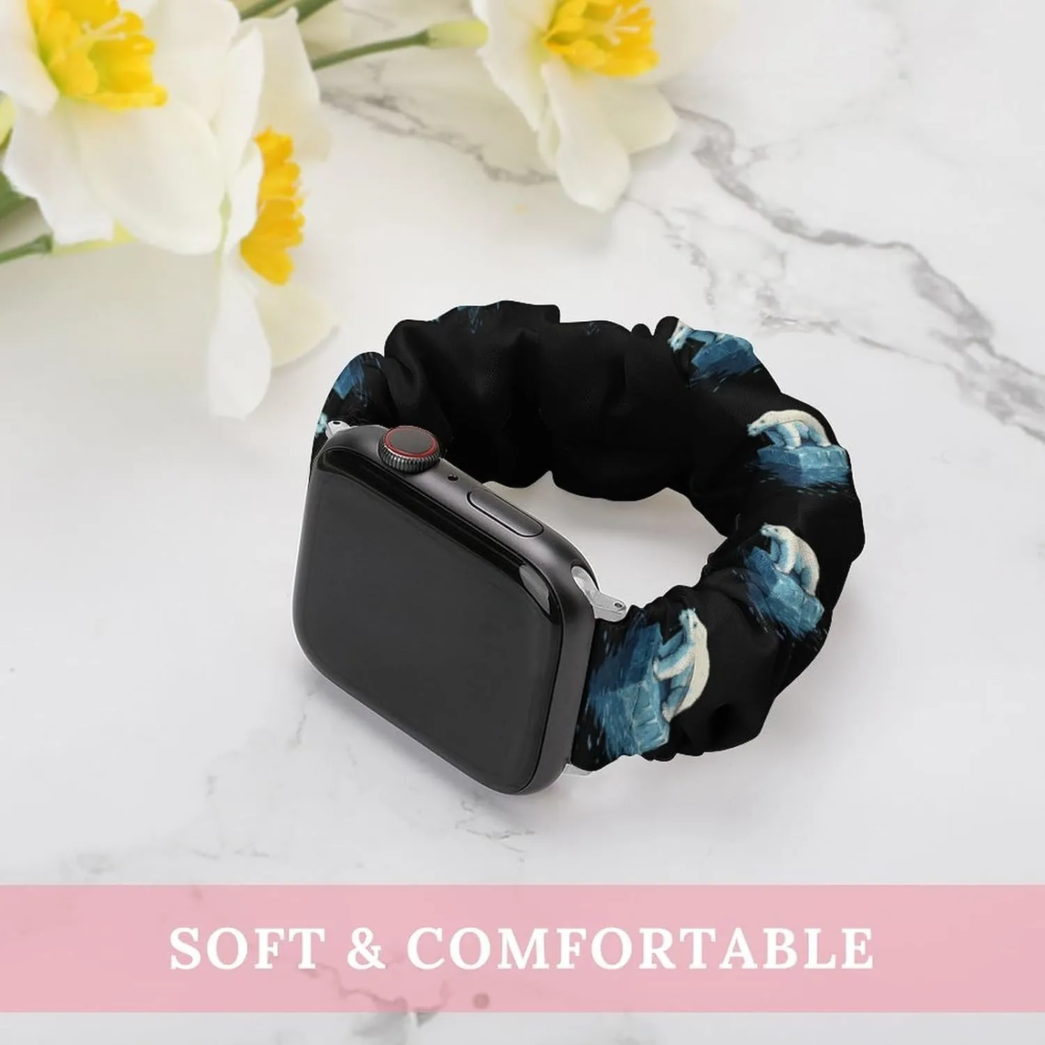 Save Bears Melting Glaciers Fashion Watch Strap Scrunchies Wristbands Compatible With IWatch Series
