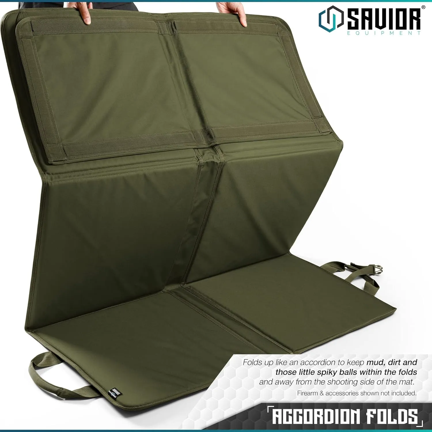 Savior Equipment Tactical Quick Release All-Purpose Shooting Mat, Deluxe Padded Foldable Design w/Carrying Handle, Bipod Preload, Extended Dust Mat
