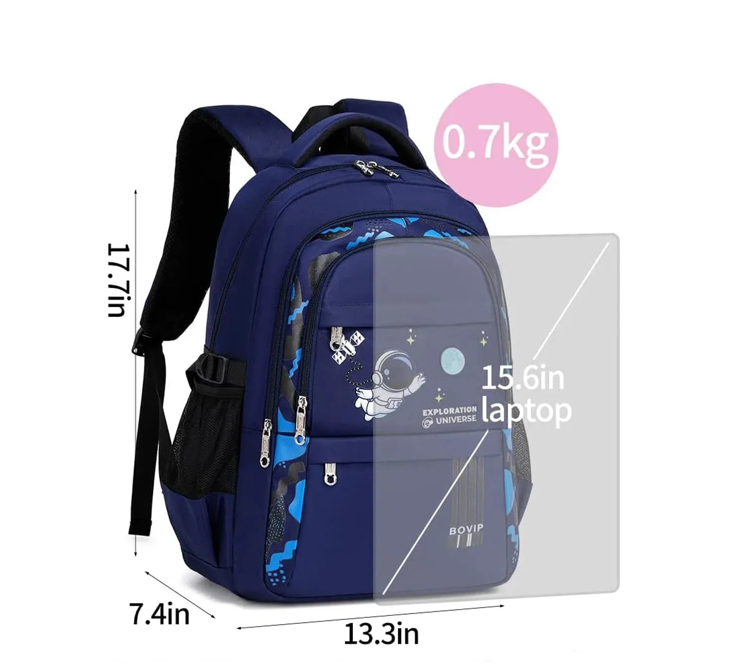 School School Primary Gifts,Blue Bookbags Kids Boys School Backpack Bags Trustworthy service Middle Elementary Spaceman for Sturdy Shipping updates Lightweight School