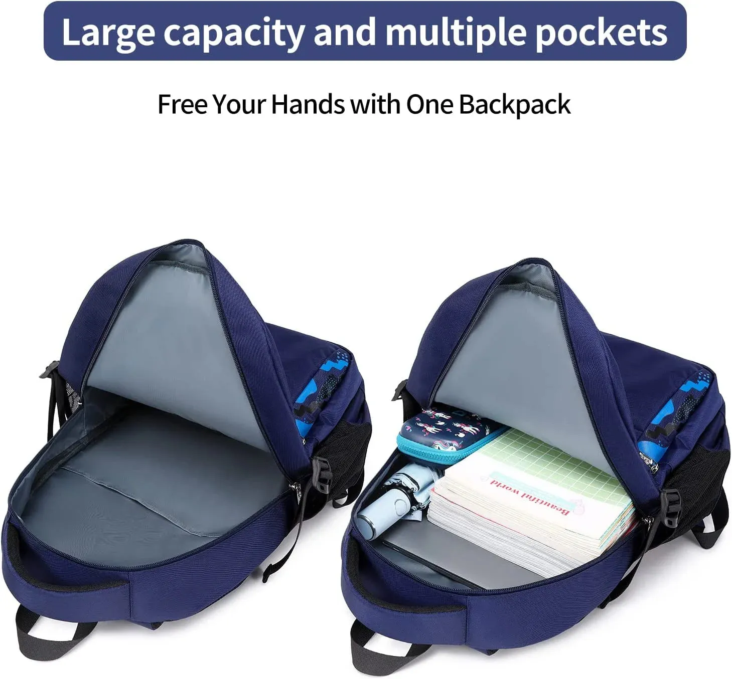 School School Primary Gifts,Blue Bookbags Kids Boys School Backpack Bags Trustworthy service Middle Elementary Spaceman for Sturdy Shipping updates Lightweight School