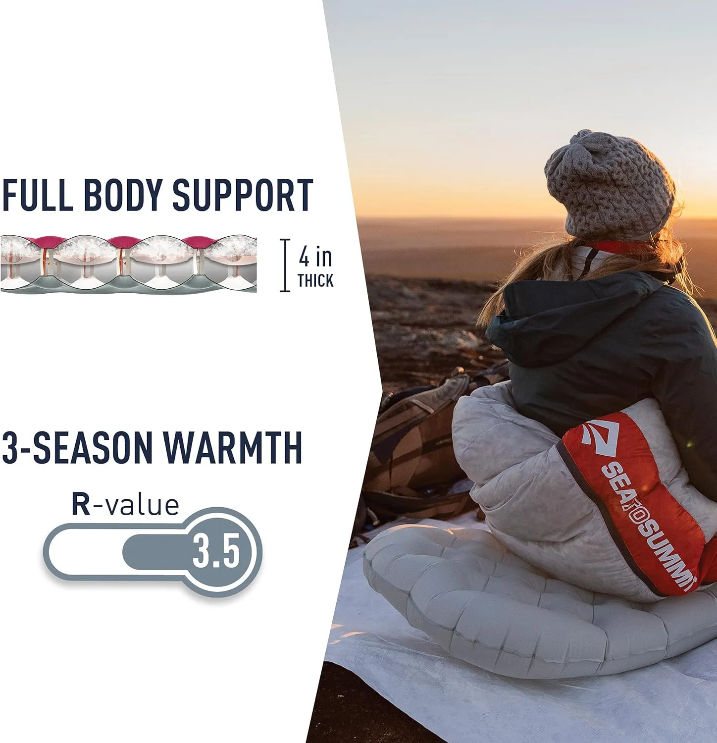Sea to Summit Ether Light XT Extra-Thick Insulated Sleeping Pad, Women's Regular (66 x 21.5 x 4 inches)